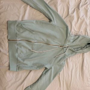 Light blue zip up hoodie